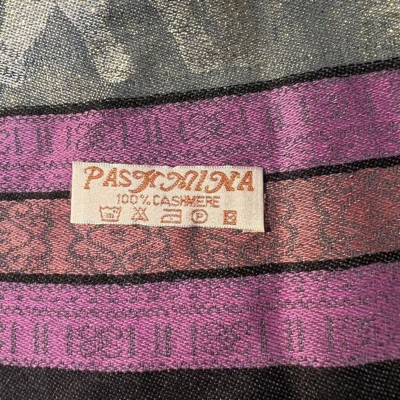 Scarves Pashmina Elephants Cashmere Scarf Shawl Wrap 72” Boho Festival Hippie - Picture 7 of 8